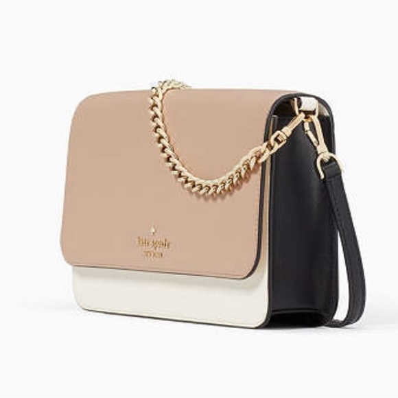 Kate Spade NWT Madison Medium Flap Convertible Crossbody. Toasted Hazelnut. - Picture 2 of 6